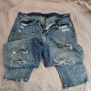 Distressed Blue Women's Denim Jeans